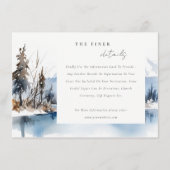Carte D'accompagnement Mountain Lake Winter Landscape Détail du Mariage (Devant)