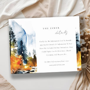 Carte D'accompagnement Mountain River Fall Landcape Détails du Mariage