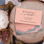 Carte D'accompagnement Mountain Rustic Sunset Watercolor Site du Mariage<br><div class="desc">En matière de papeterie mariage,  les styles boisés lancent le thème pour une soirée magique ou un week-end mariage entier dans les montagnes.Donnez le ton à votre mariage rustique avec ce design d'inspiration montagnarde avec une scène de montagne aquarelle arrière - plan avec pins.</div>