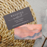 Carte D'accompagnement Mountain Sunset Site Mariage Rustic Grey<br><div class="desc">En matière de papeterie mariage,  les styles boisés lancent le thème pour une soirée magique ou un week-end mariage entier dans les montagnes.Donnez le ton à votre mariage rustique avec ce design d'inspiration montagnarde avec une scène de montagne aquarelle arrière - plan avec pins.</div>