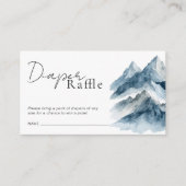 Carte D'accompagnement Mountains Baby Shower Diaper Raffle Ticket (Devant)