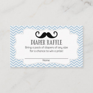 Carte D'accompagnement Moustache Baby shower Déchets Raffle Billets