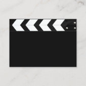 Carte D'accompagnement Movie Film Clap Board QR Code Wedding Registry (Dos)