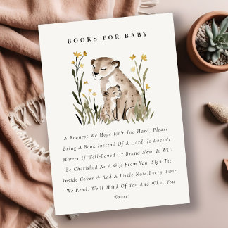 Carte D'accompagnement Mum and Baby Tiger Foliage Books For Baby Shower