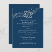 Carte D'accompagnement Music Star de David Mitzvah Détails (Devant / Derrière)