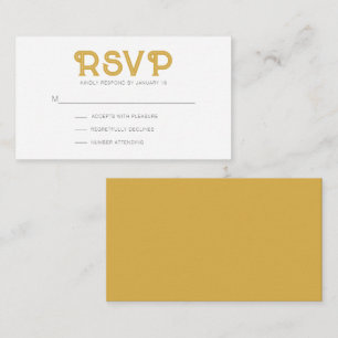 Carte D'accompagnement Mustard Moderne Seventies RSVP