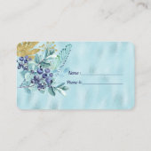 Carte D'accompagnement Myrtilles et feuilles d'or sur papier d'aluminium  (Dos)