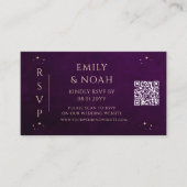 Carte D'accompagnement Mysc Arc-en-ciel Deep Plum Budget QR Code RSVP (Devant)