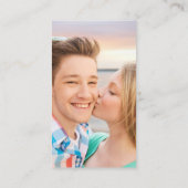 Carte D'accompagnement Mysc bleu arc-en-ciel budget QR Code RSVP photo (Dos)