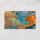 Carte D'accompagnement Mystique Abstrait Coral Turquoise Gold site (Dos)