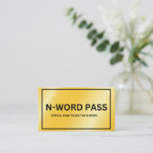 Carte D'accompagnement N-Word Pass (Debout devant)
