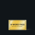 Carte D'accompagnement N-Word Pass<br><div class="desc">passage n-mot</div>