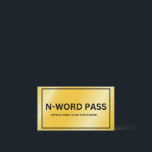 Carte D'accompagnement N-Word Pass<br><div class="desc">passage n-mot</div>