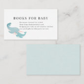 Carte D'accompagnement Nahwhals Baby shower bleu demande (Devant / Derrière)