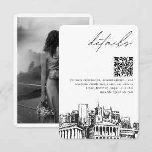 Carte D'accompagnement Nashville Détails du Mariage QR Code Petit