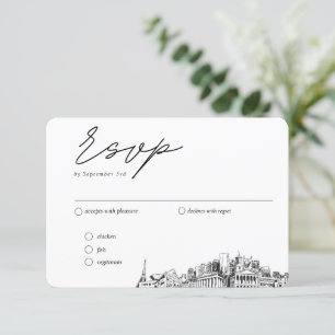 Carte D'accompagnement Nashville Mariage traditionnel RSVP options de rep