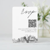 Carte D'accompagnement Nashville Wedding RSVP QR Code Petit (Debout devant)