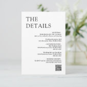 Carte D'accompagnement Natasha Monogram Mariage moderne (Debout devant)