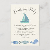 Carte D'accompagnement Nautical Blue Vooks For Baby Simple Boy´s Shower (Devant)