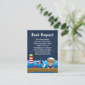 Carte D'accompagnement Nautical Boy Bear Red et Navy Demande de livre (Debout devant)