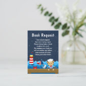 Carte D'accompagnement Nautical Boy Monkey Red et Navy Demande de livre (Debout devant)