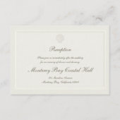 Carte D'accompagnement Nautical Coastal Shell Modern Classic Wedding (Devant)