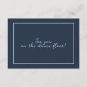 Carte D'accompagnement Nautical Navy Stripe Wedding RSVP Card (Dos)
