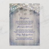 Carte D'accompagnement Nautical Rustic Mariage Information Invité (Devant)