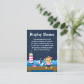 Carte D'accompagnement Nautique Monkey rose et marine Afficher douche (Debout devant)