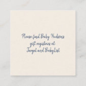 Carte D'accompagnement Navy and Mint Doodle Baby Registry QR Code (Dos)