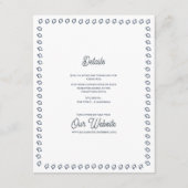 Carte D'accompagnement Navy Blue Crest Formal Classic Wedding Details  (Devant)