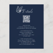 Carte D'accompagnement Navy Blue Elegant Calligraphy Wedding Details (Devant)
