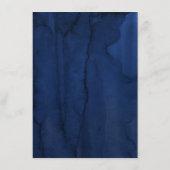 Carte D'accompagnement Navy Blue Pampas Grass Tropical Mariage Détails (Dos)