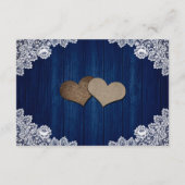 Carte D'accompagnement Navy Blue Sunflower Mariage Hôtel Hébergement (Dos)