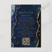 Carte D'accompagnement Navy Celestial Mariage Or (Devant)