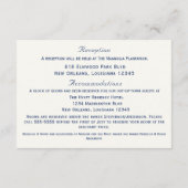 Carte D'accompagnement Navy & Cream Two Hearts Catholic Wedding  (Dos)