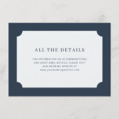Carte D'accompagnement Navy Élégant Minimaliste (Devant)