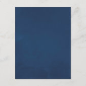 Carte D'accompagnement Navy et Blush Floral Mariage Détails de l'invité (Dos)