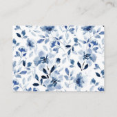 Carte D'accompagnement Navy et Dusty Blue Boy Floral Books Demande (Dos)