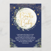 Carte D'accompagnement Navy Gold Moon Twinkle Star Livres pour bébé (Devant)