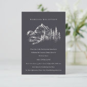 Carte D'accompagnement Navy Pine Woods Mountain Sketch Réception de maria (Debout devant)