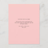 Carte D'accompagnement Navy & Pink with Silver Foil Mariage Détails sur l (Dos)
