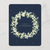 Carte D'accompagnement Navy Snowberry+Eucalyptus Garland Mariages Événeme (Dos)