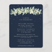 Carte D'accompagnement Navy Snowberry+Eucalyptus Garland Mariages Événeme (Devant)
