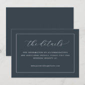 Carte D'accompagnement Navy Typographique Élégant (Devant / Derrière)