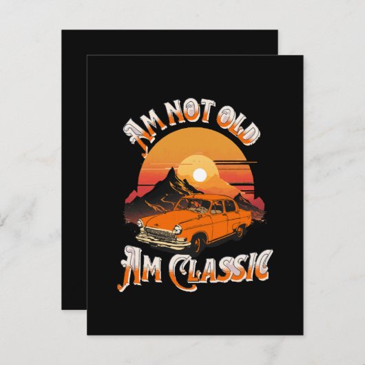 Carte D'accompagnement ne sont pas vieux (Devant / Derrière)