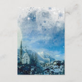 Carte D'accompagnement neige hiver vacances mariage détails informations (Dos)