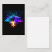 Carte D'accompagnement Neon Firefly sur noir (Devant / Derrière)