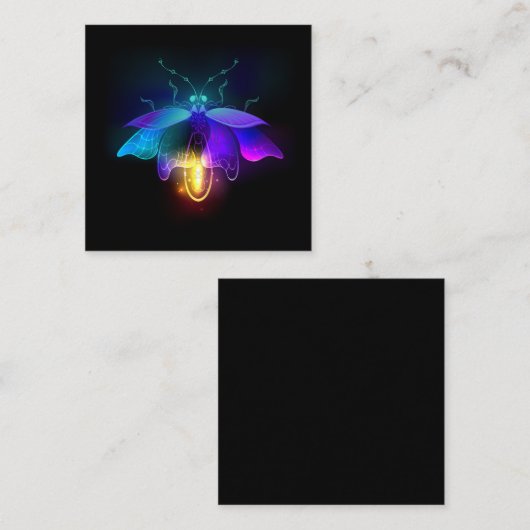Carte D'accompagnement Neon Firefly sur noir (Devant / Derrière)