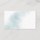 Carte D'accompagnement Nettoyage aquarelle | Site Mariage bleu RSVP (Dos)